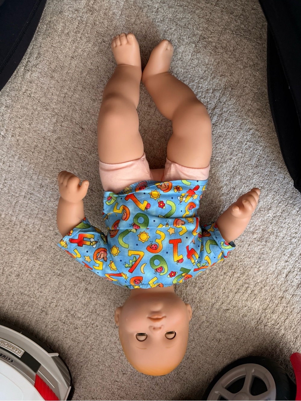 American Girl Baby Doll with Blue Number Print Outfit